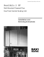 Baxi Solo 2 50 RS Installation And Servicing Instructions preview