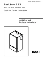 Preview for 1 page of Baxi Solo 3 30 PF Installation And Servicing Instructions