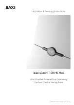 Baxi System 100 HE Plus Installation & Servicing Instructions Manual preview