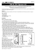 Preview for 1 page of Baxi Valor Fires 540 Quick Manual