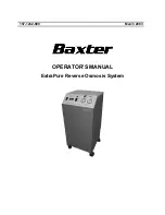 baxter ExtraPure Operator'S Manual предпросмотр