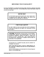 Preview for 2 page of baxter OV520G1 Operator'S Manual