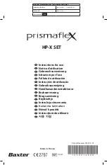 baxter prismaflex HP-X Instructions For Use Manual предпросмотр