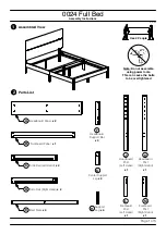 Baxton Studio 0024 Full Bed Assembly Instructions предпросмотр