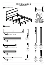 Baxton Studio 0024 Queen Bed Assembly Instructions предпросмотр