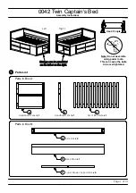 Baxton Studio 0042 Twin Captain's Bed Assembly Instructions Manual предпросмотр