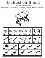 Предварительный просмотр 1 страницы Baxton Studio AA-2007-5-2 Instruction Sheet