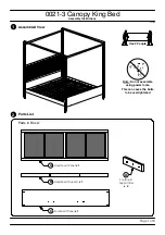 Baxton Studio Canopy King Bed 0021-3 Assembly Instructions Manual предпросмотр