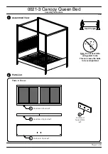 Baxton Studio Canopy Queen Bed 0021-3 Assembly Instructions Manual предпросмотр