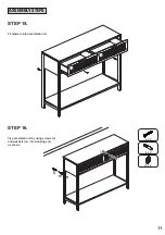 Предварительный просмотр 11 страницы Baxton Studio LC21020907RATTAN2DWCONSOLETABLE Assembly Instruction Manual