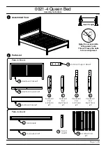 Baxton Studio Queen Bed 0021-4 Assembly Instructions Manual предпросмотр