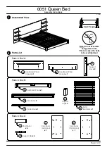 Baxton Studio Queen Bed 0051 Assembly Instructions Manual предпросмотр