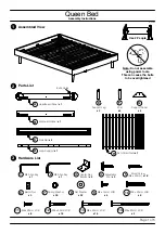 Baxton Studio Queen Bed MG0005 Assembly Instructions Manual предпросмотр