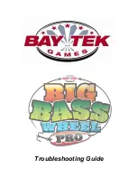 Bay Tek Games Big Bass Wheel Pro Troubleshooting Manual предпросмотр