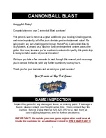 Preview for 4 page of Bay Tek Games Cannonball Blast Service Manual