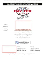 Preview for 2 page of Bay Tek Games Goal Rush Service Manual