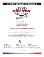 Preview for 2 page of Bay Tek Games GRIDIRON BLITZ Service Manual