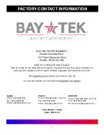 Preview for 2 page of Bay-Tek PRIZE HUB Modular Service Manual