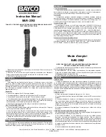 Preview for 1 page of Bayco BAR-2392 Instruction Manual