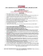 Preview for 1 page of Bayco UVR-9014 Quick Start Manual