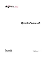 Bayer HealthCare Rapidlab 800 Operator'S Manual предпросмотр