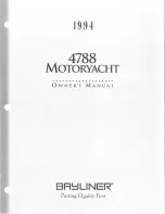 Bayliner 1994 4788 Motoryacht Owner'S Manual preview