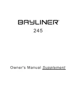 Preview for 1 page of Bayliner 245 Cruiser Owner'S Manual