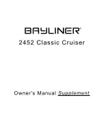 Bayliner 2452 Classic Cruiser Owner'S Manual preview