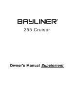 Preview for 1 page of Bayliner 255 Cruiser Owner'S Manual