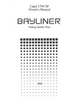 Bayliner Capri 1704 SF Owner'S Manual preview