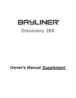 Bayliner Discovery 266 Owner'S Manual Supplement preview