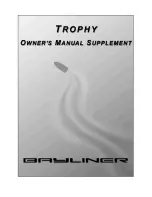 Bayliner Trophy 1700FT Owner'S Manual Supplement preview