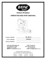 Bayne Thinline BTL 208-12 Operation And Parts Manual предпросмотр