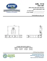 Bayne Thinline GRL 1110 Operation And Parts Manual предпросмотр