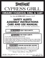 Bayou Classic CYPRESS GRILL 500-535 Instruction Care And Use Manual предпросмотр