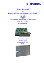 Bayrol PM5-SA4 User Manual preview