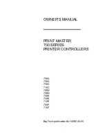 BayTech PRINT MASTER 706A Owner'S Manual preview