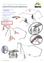 Предварительный просмотр 12 страницы Baytex 10m Square Frame Marquee Assembly Manual