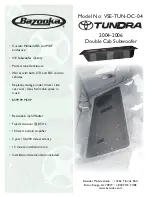 Preview for 1 page of Bazooka Double Cab Subwoofer VSE-TUN-DC-04 Brochure