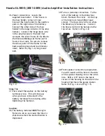 Preview for 4 page of Bazooka Honda GL1800 (2001-2005) Audio Amplifier Installation Instructions Manual