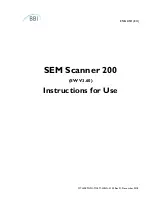 BBI SEM Scanner 200 Instructions For Use Manual предпросмотр