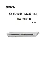 Preview for 1 page of BBK DW9951S Service Manual