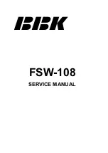 Предварительный просмотр 1 страницы BBK FSW-108 Service Manual