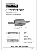 Preview for 1 page of BBQ 17760011-1 Use And Care Manual