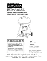 Preview for 1 page of BBQ 680-02701244-2 Use And Care Manual