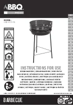 Preview for 1 page of BBQ 8718158326539 Instructions For Use Manual