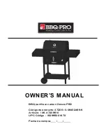 Preview for 22 page of BBQ PG-CG004 Owner'S Manual