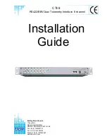 Preview for 1 page of BBV CTI/8 Installation Manual