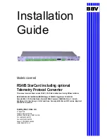 Предварительный просмотр 1 страницы BBV RS485 StarCard Installation Manual