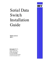 BBV SDS1 Installation Manual preview